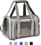 Soft-Sided Foldable Travel Pet Carrier for Cats & Puppies up to 15 lbs – Airline Approved