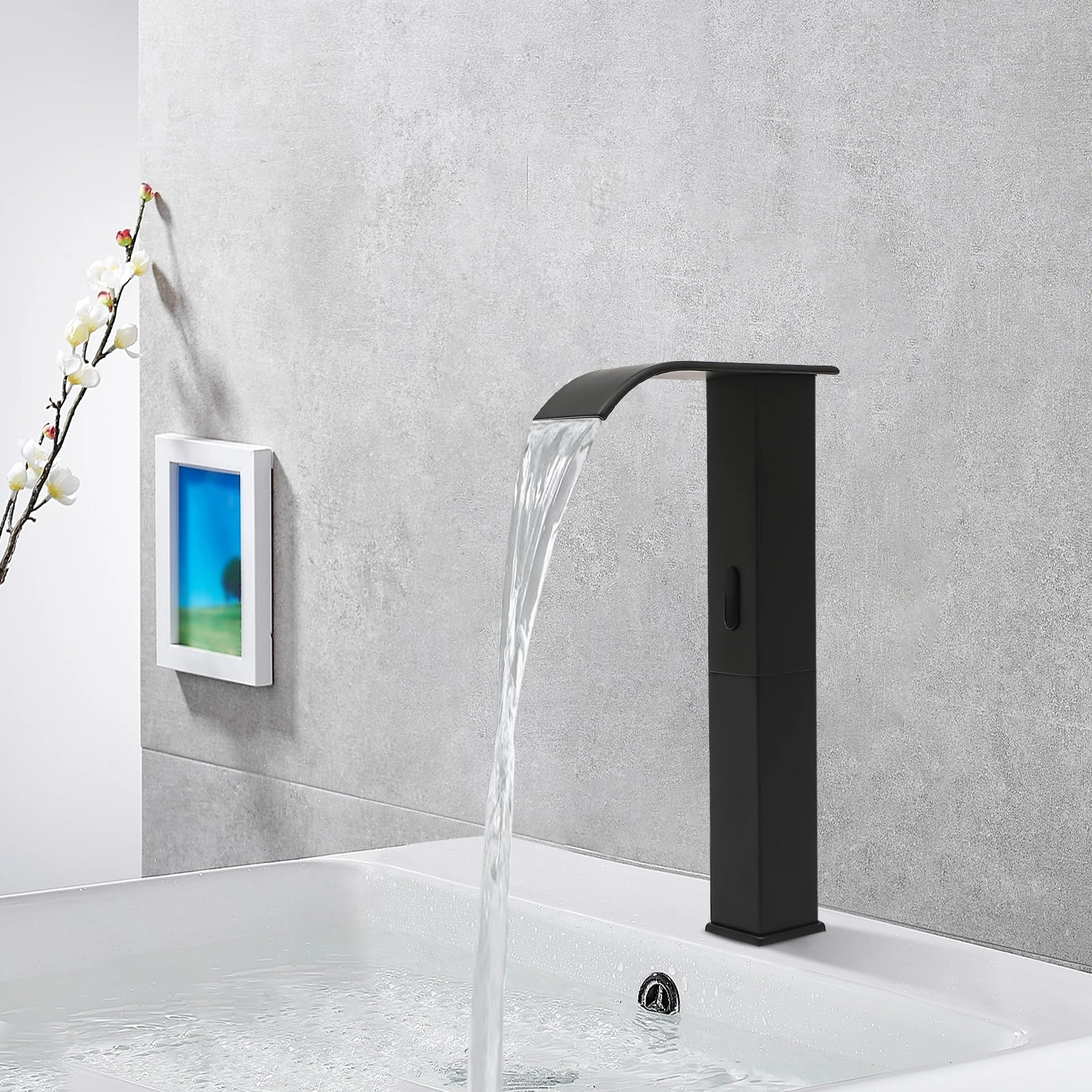 Infrared Touchless Sensor Faucet – Handle-Free Hot & Cold Mixer with Temperature Control
