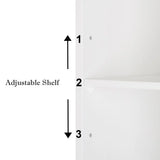 White Wall-Mounted Bathroom Cabinet with Mirror – Single Door Storage Unit