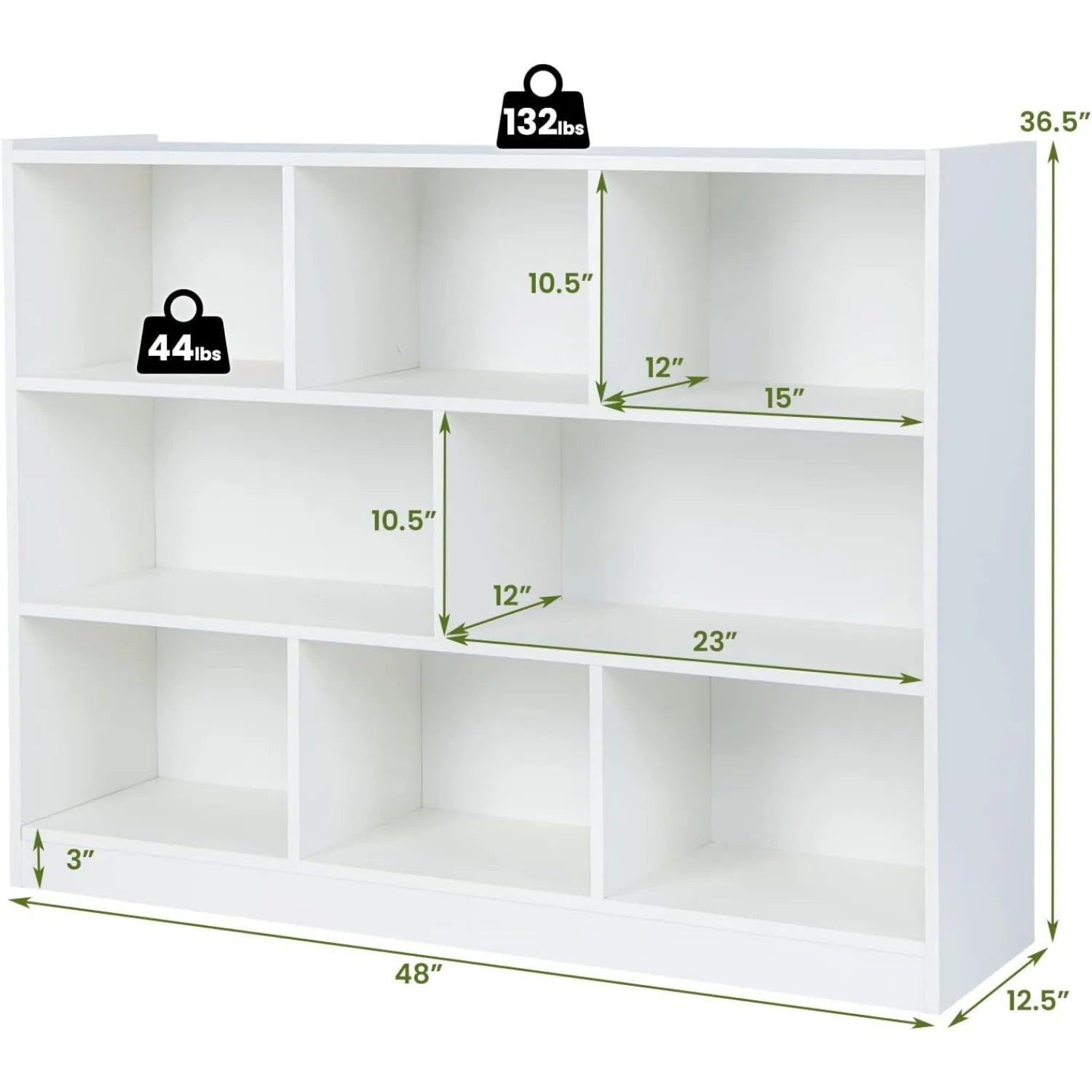 📚 8-Cube Freestanding Bookcase – 3-Tier Open Bookshelf & Modern Storage Display Cabinet for Living Room & Bedroom