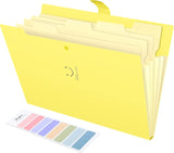 A4 Expanding File Folder – Portable Pocket Organizer with Multiple Sections for School, Office & Home (Purple)
