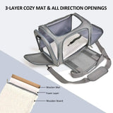 Soft-Sided Foldable Travel Pet Carrier for Cats & Puppies up to 15 lbs – Airline Approved