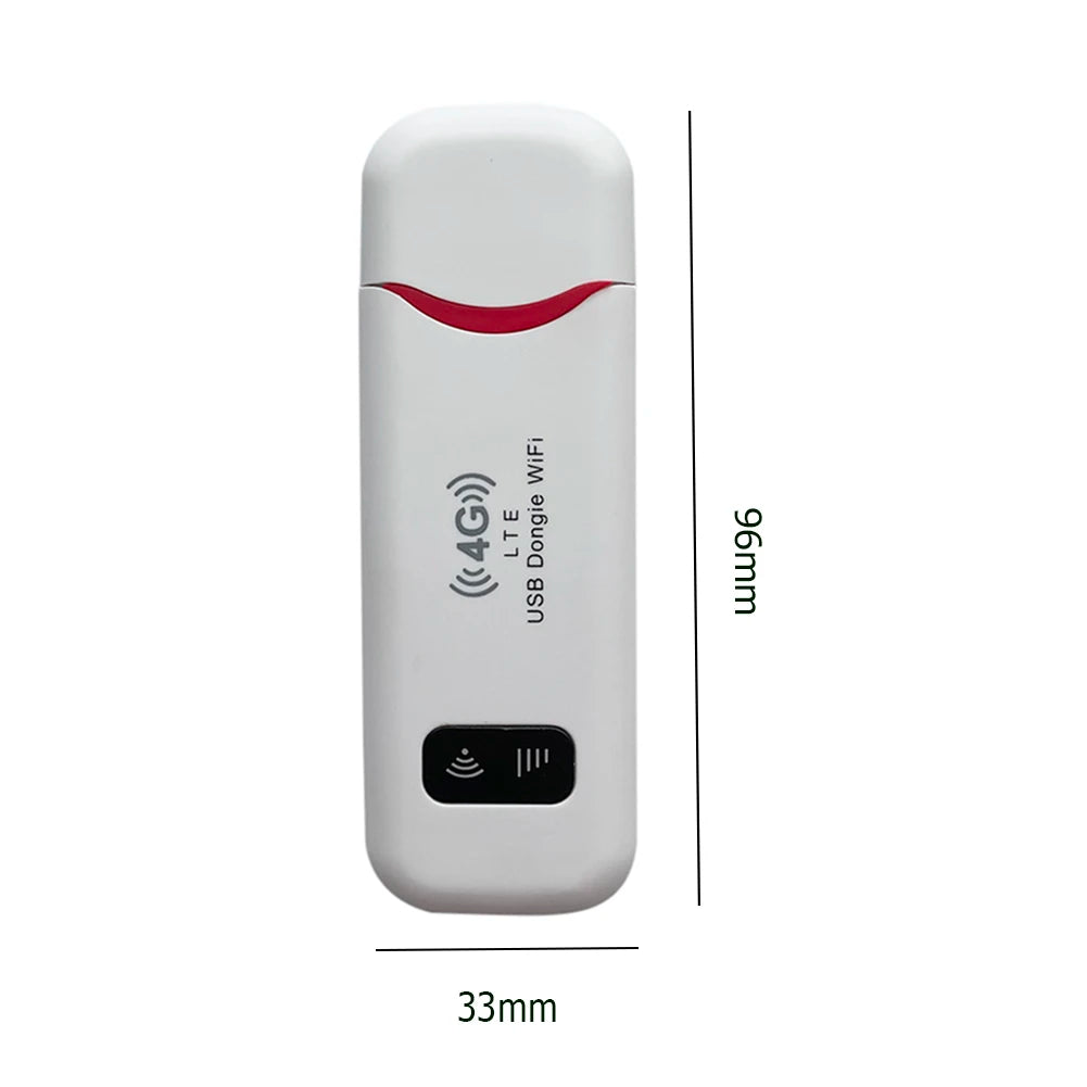 4G LTE Portable WiFi USB Router – 150Mbps Wireless Internet Hotspot with SIM Card Slot for Home, Office & Travel