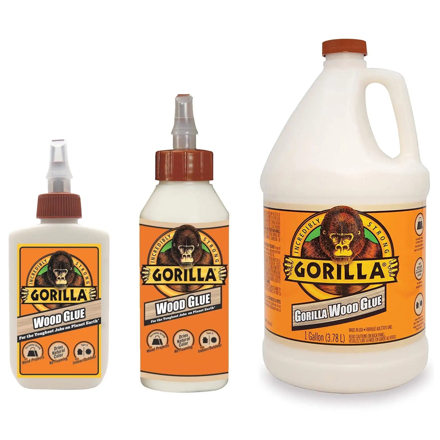 Gorilla Wood Glue – 18 oz Heavy-Duty Interior Wood Adhesive (White/Cream Finish)