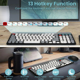 2.4GHz + Bluetooth Dual-Mode Keyboard & Mouse Combo – Multi-Device Wireless Set Compatible with iOS, Android, Windows & Mac