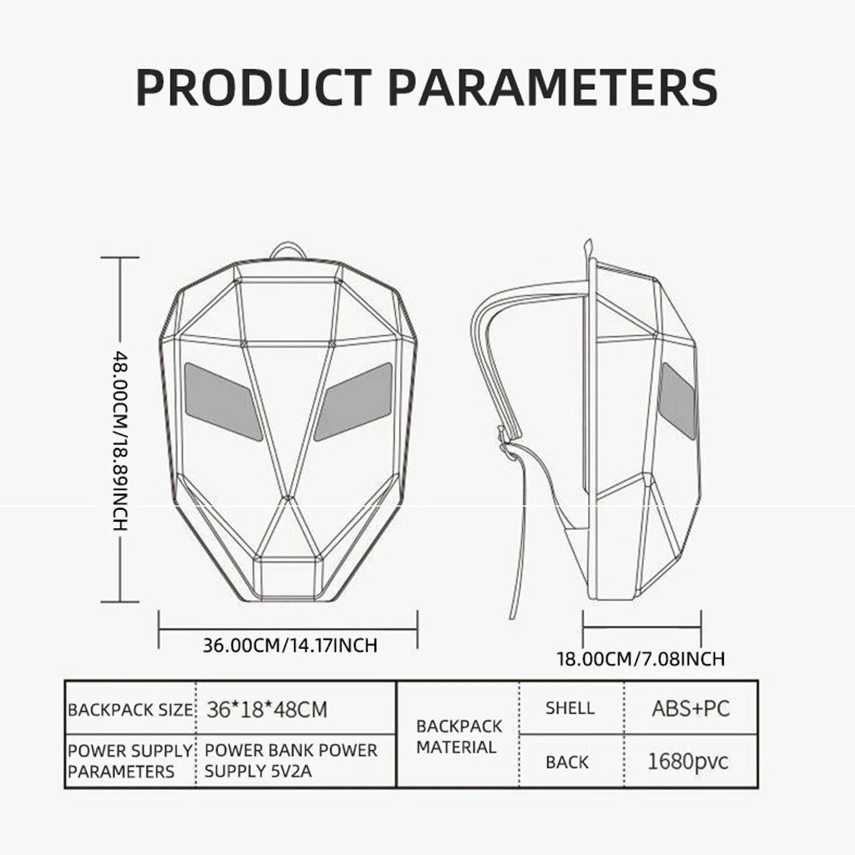Motorcycle LED Hard Shell Backpack – Carbon Fiber Tech Riding Bag with DIY Display & Helmet Storage, Large Capacity