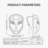 Motorcycle LED Hard Shell Backpack – Carbon Fiber Tech Riding Bag with DIY Display & Helmet Storage, Large Capacity