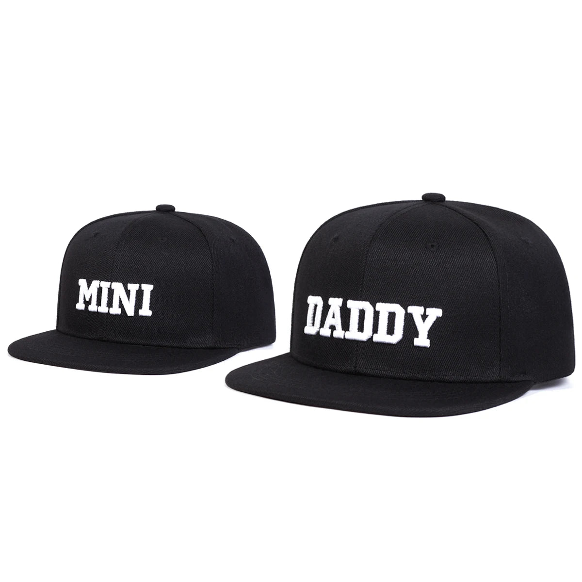 3-Piece Parent-Child Embroidery Hat Set – Adjustable Hip Hop Daddy, Mama & Mini Caps for Outdoor Travel