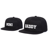 3-Piece Parent-Child Embroidery Hat Set – Adjustable Hip Hop Daddy, Mama & Mini Caps for Outdoor Travel