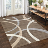 Modern Velvet Loop Area Rug – 100% Polyester 330 g/m² Carpet with TPR Non-Slip Backing (Washed Finish)