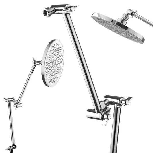 Adjustable 16-inch Shower Head Extension Arm – Height & Angle Adjustable G1/2 Mount