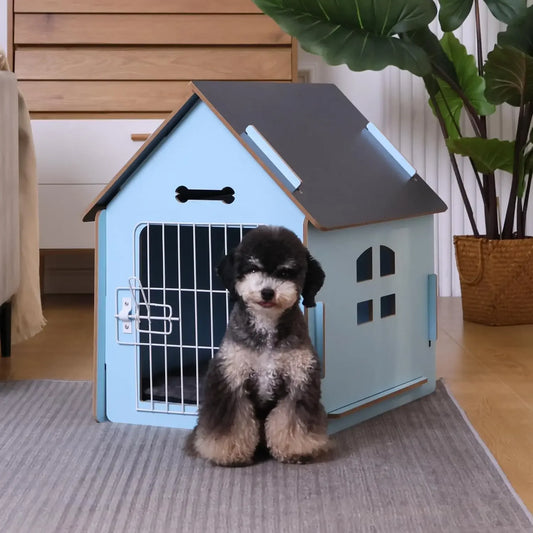 Indoor Wooden Pet House – Cozy Bed for Small Dogs & Cats