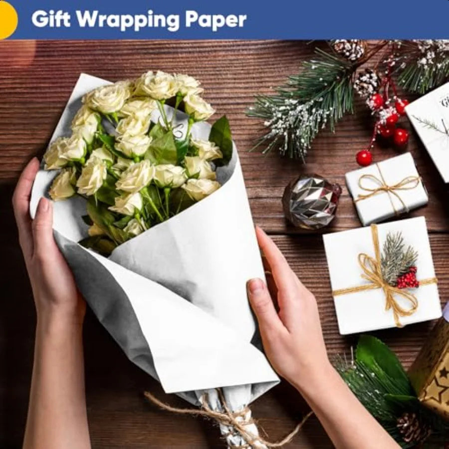 VanHench White Wrapping & Drawing Paper Roll – 17.5×1200 cm Art & Poster Paper