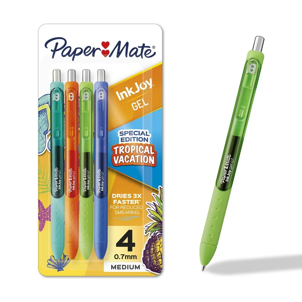InkJoy Gel Pens – 0.7 mm Medium Point Smooth Writing Pens with Ergonomic Grip (4 Colors)