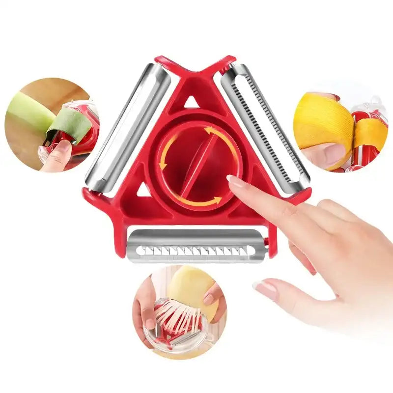 “3-in-1 Kitchen Convenience Set – Vegetable Peeler, Carrot Grater & Fruit Cutter Tool”