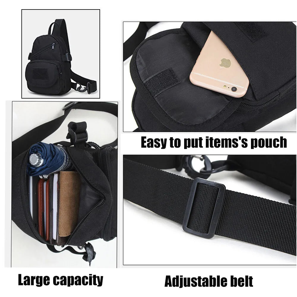 Tactical Sling Backpack for Men – Military MOLLE EDC Rover Shoulder Bag