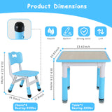 AOOU Kids Table & 4-Chair Set – Height Adjustable Multi-Activity Art & Study Table for Age 2-10 🎨