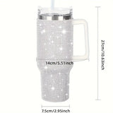 Sparkling Studded Tumbler 40oz with Lid & Handle – Stainless Steel Insulated Car Cup