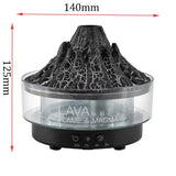 Glacier Lava Humidifier with Color LED & Realistic Flame Effect – Aroma Diffuser with 3-Speed Timer