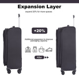 5-Piece Expandable Softside Luggage Set – Lightweight Travel Spinner Cases + Duffel Bag