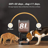 270oz Automatic Dog Feeder – Key Control Timed Food Dispenser for Dogs & Cats, Large Capacity 🐶🐱✨
