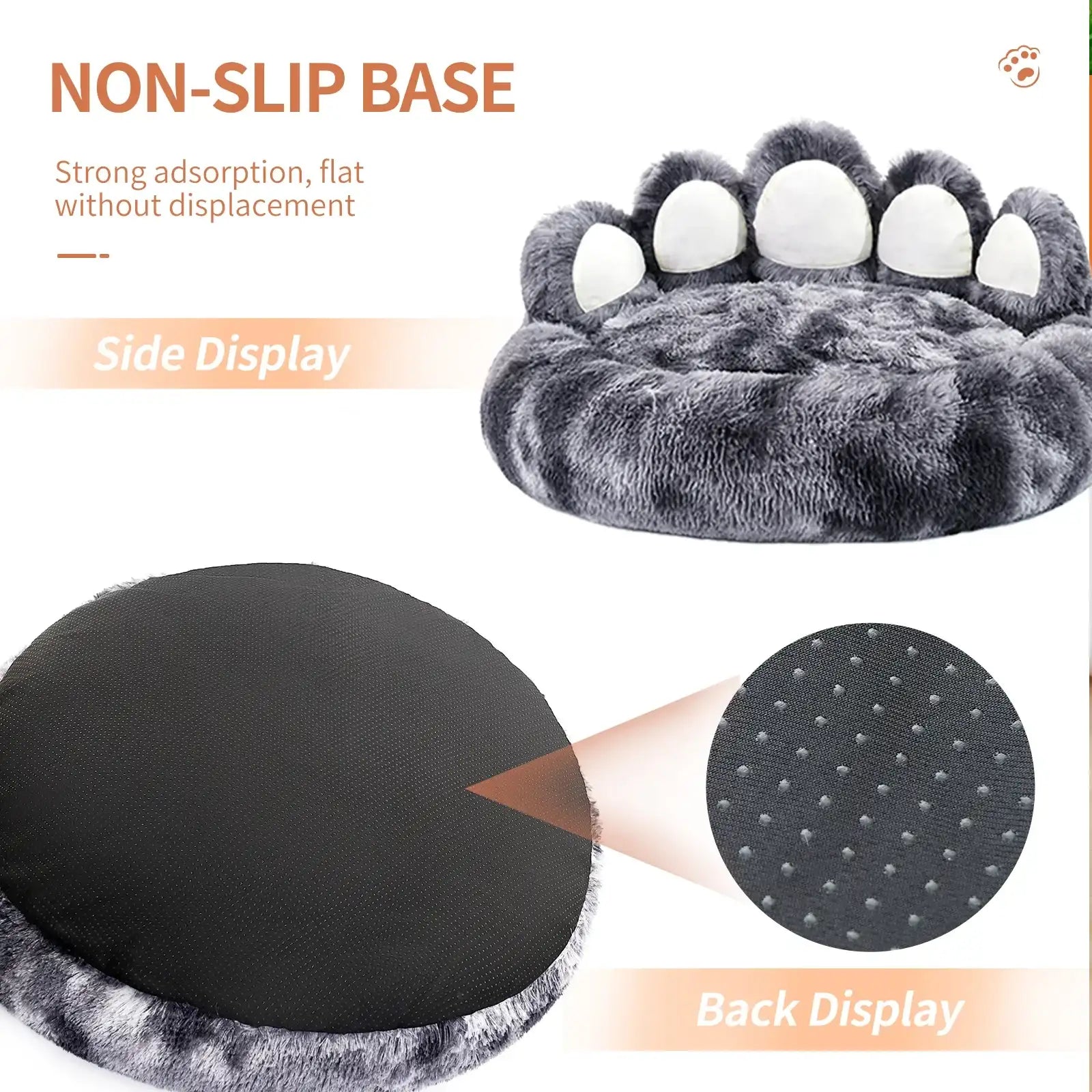 Cozy Paw-Shaped Fluffy Dog Bed – Deep Sleep Cushion for Dogs & Cats (Warm, Anti-Slip, Extra Plush)