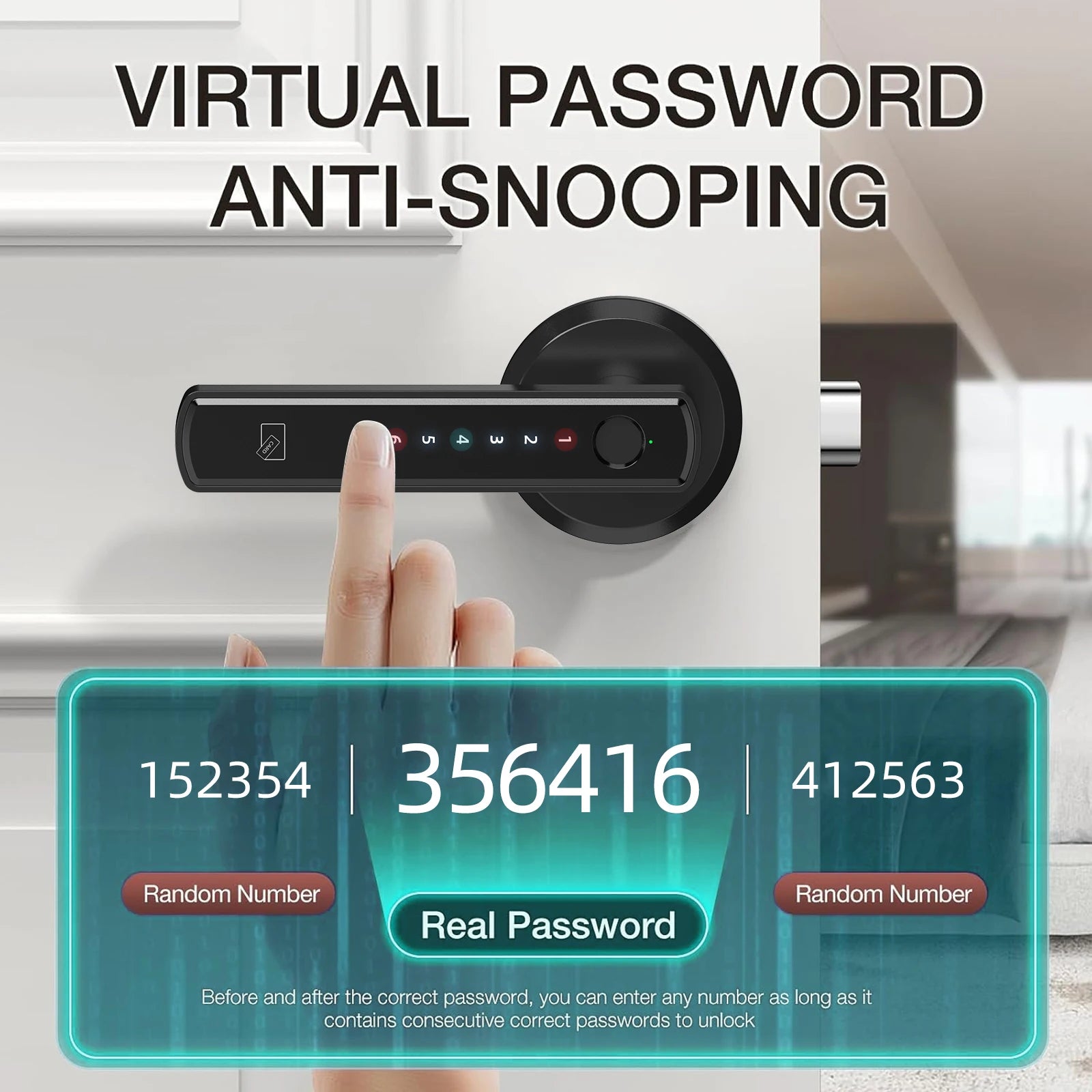 Viladepot Smart Lock – Fingerprint & App Control Door Lock with Touchscreen Keypad
