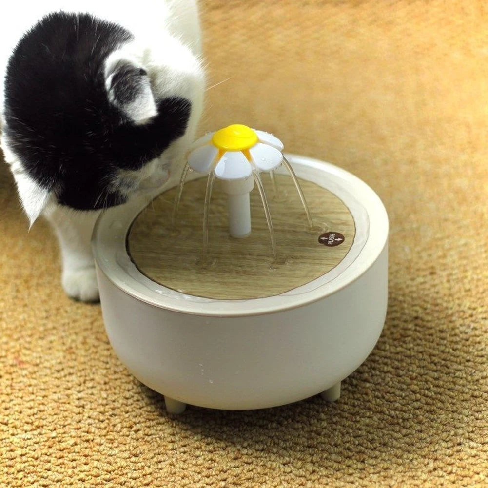 1200ml Automatic Cat Water Fountain – USB Electric Silent Pet Drinking Bowl with Filter