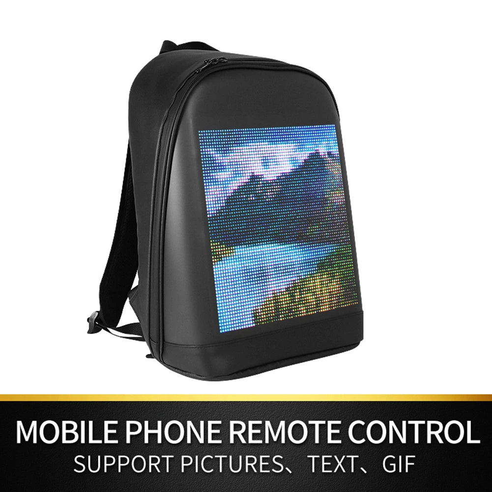 LED Screen Display Backpack – Wireless Business & Travel Laptop Backpack for Men and Women