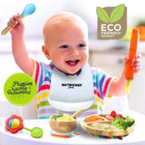 2-Piece Baby & Toddler Spoon Set – Wooden Handle with Soft Silicone Head | BPA-Free, Eco-Friendly Self-Feeding Utensils (4.72")