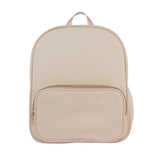 Tan Customizable Nylon Travel & School Backpack – Everyday Large Capacity Bag