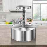 Stainless Steel Burger Patty Maker with Detachable Handle – Non-Stick Mold for Kitchen & Grilling