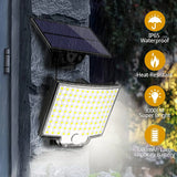 Solar Outdoor Motion Sensor Light with Remote – LED Floodlight | Waterproof Security Light for Patio, Garage, Porch & Yard