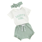Toddler Girls 2-Piece Summer Outfit – Sleeveless Floral Print Top, Ruffle Shorts & Matching Headband Set for Baby Girls