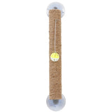 Pet Life Stick-N-Claw Cat Scratcher – Sisal Rope Stick with Toy & Suction Cup Base for Interactive Play and Healthy Claws