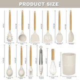 12-Pc Silicone Kitchenware Cooking Utensils Set – Non-Stick Spatulas, Egg Beaters & Storage Bucket
