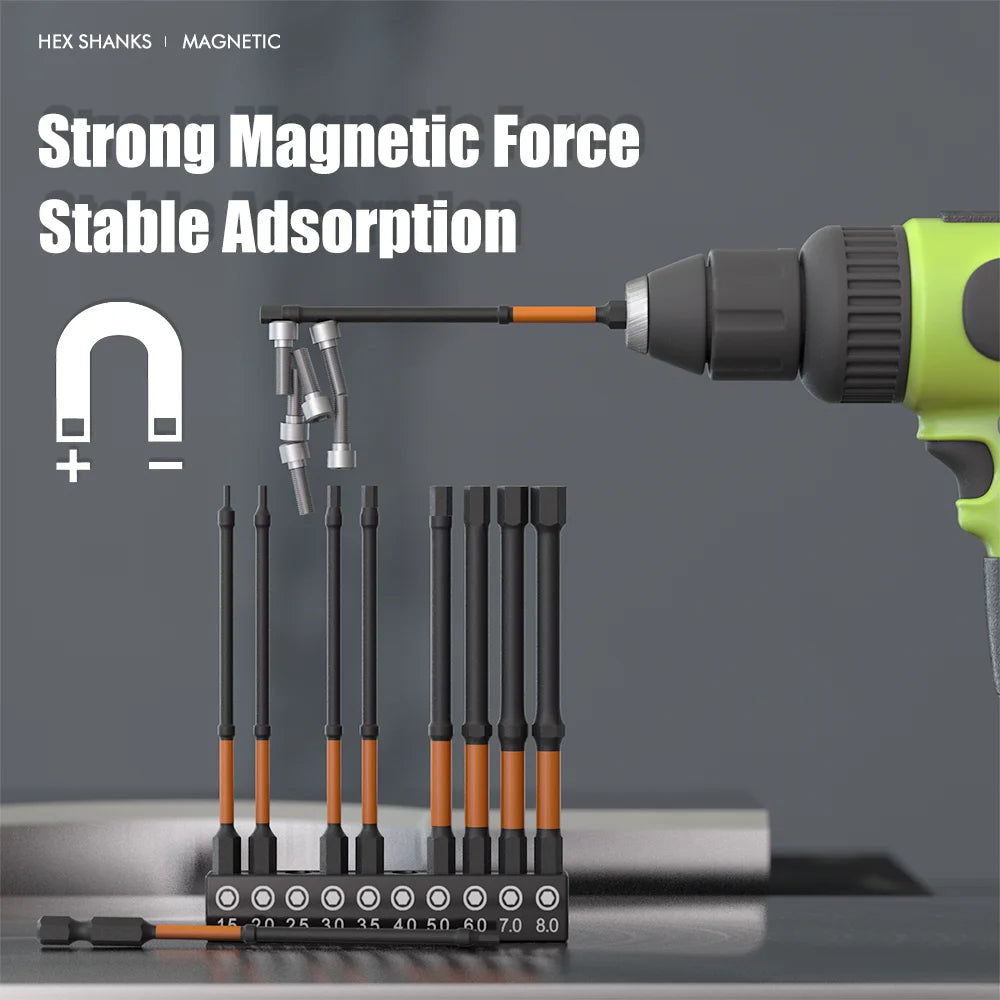 Impact Torx & Hex Bit Set – 3" & 6" T7–T40 Torx + H1.5–H8 Hex with CNC-Machined Tips