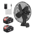 20,000 mAh Portable Camping Fan – 6″ Wireless Outdoor Metal Fan with Dual Batteries