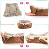Self-Warming Foldable Cat Bed – 24×20in Thermal Heated Mat with Removable Cover, Extra Warm Cushion Pad for Cats & Small Pets