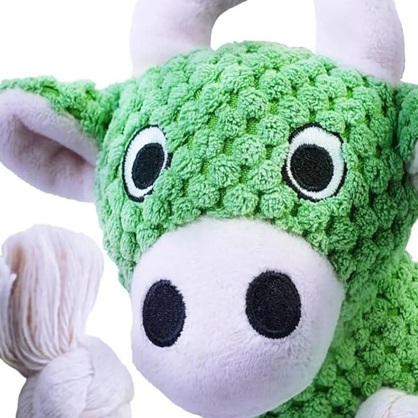 Double-Headed Plush Squeaky Dog Toy – Cow & Horse Chew Toy for Small, Medium & Large Dogs