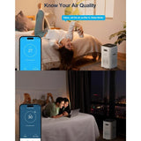 Smart WiFi Air Purifier – H14 True HEPA Filter Cleaner for Large Rooms up to 3000 sq.ft with App & Alexa Control