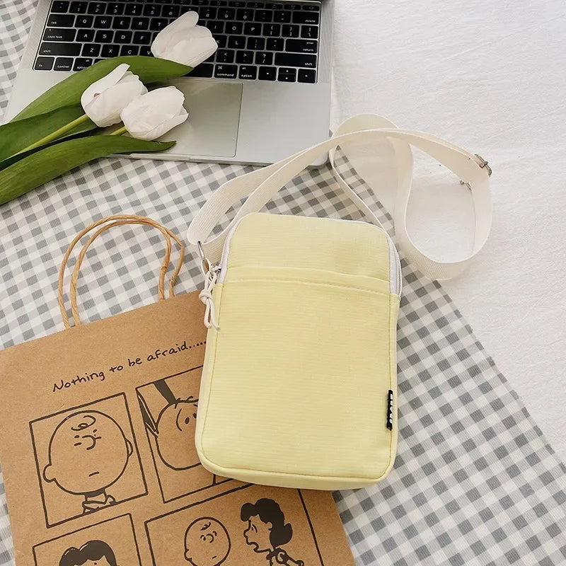Women’s Casual Mobile Phone Crossbody Bag — Simple Vertical Shoulder Messenger Purse