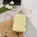 Women’s Casual Mobile Phone Crossbody Bag — Simple Vertical Shoulder Messenger Purse