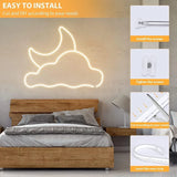 Lamomo 12V Warm White LED Neon Lights – 16.4ft Waterproof Dimmable Silicone Rope Lighting, 3000K Glow 💡🌙