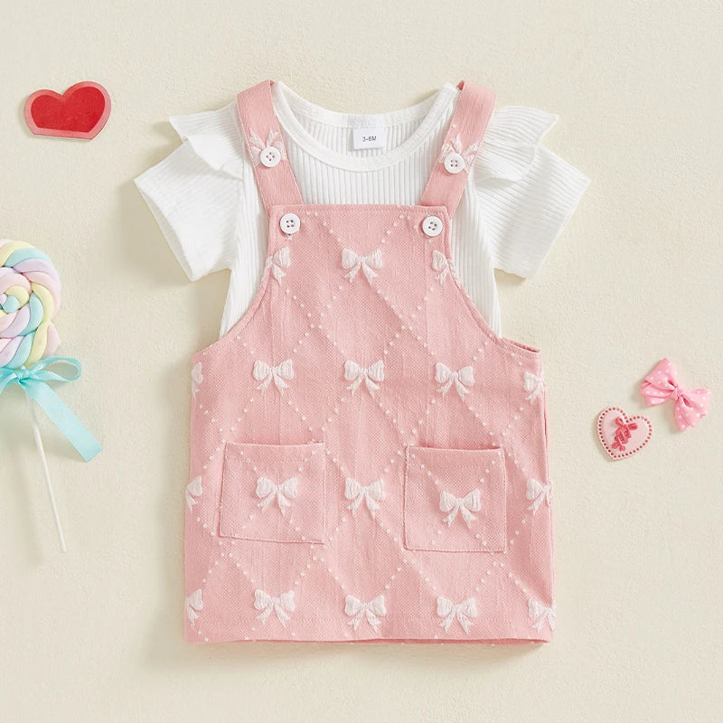 Baby Girls 2-Piece Summer Outfit – Floral Print Sleeveless Romper with Matching Sun Hat for Summer Fun