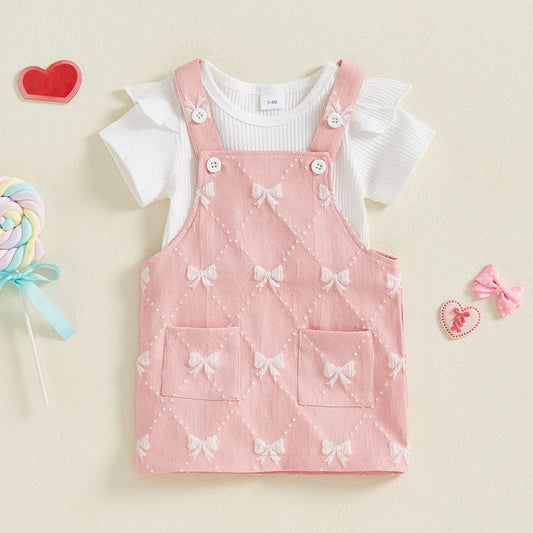 Baby Girls 2-Piece Summer Outfit – Floral Print Sleeveless Romper with Matching Sun Hat for Summer Fun