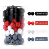 100-Piece 12 mm Silicone Beads Set for Baby Teething & Pacifier Chain – BPA-Free Chewable DIY Accessory