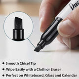 Dry Erase Markers Bulk Pack – 96 Black Chisel Tip Markers, Low-Odor Whiteboard Pens for School & Office