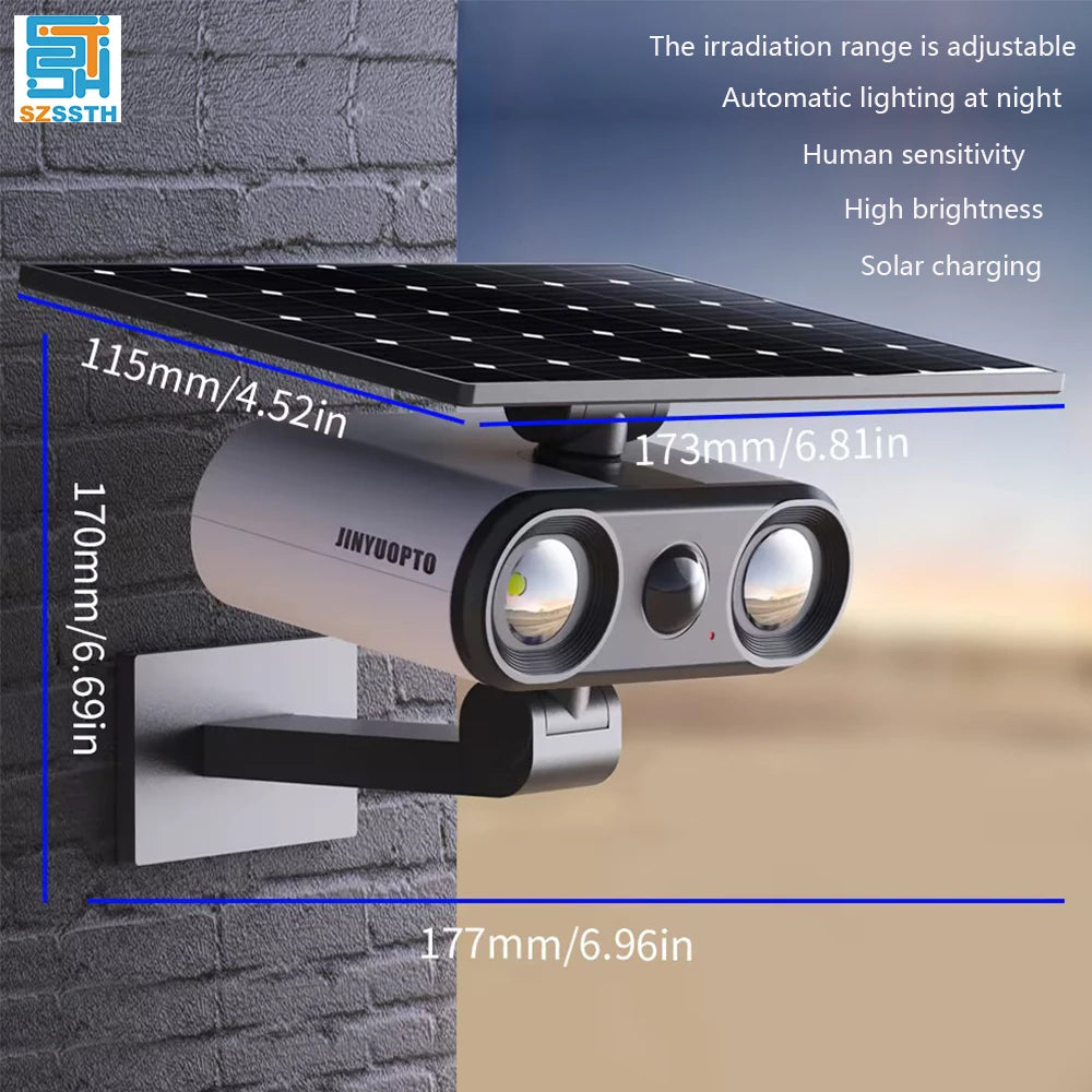 Multifunctional Solar Lamp – IP65 Waterproof Outdoor Light with PIR Motion Sensor & High-Efficiency Polycrystalline Solar Panels for Yard & Garage