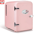 Portable Mini Fridge – 4 L / 6-Can Cooler & Warmer Compact Quiet Refrigerator with Observation Window